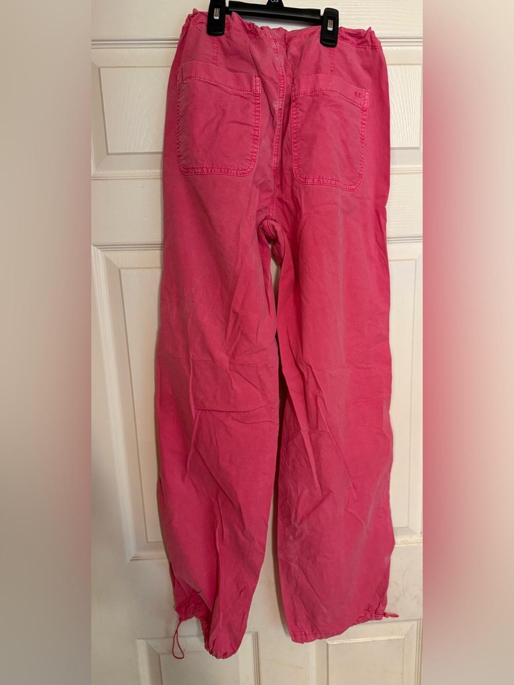 American Eagle Outfitters Hot Pink Cargo-Style parachute pants